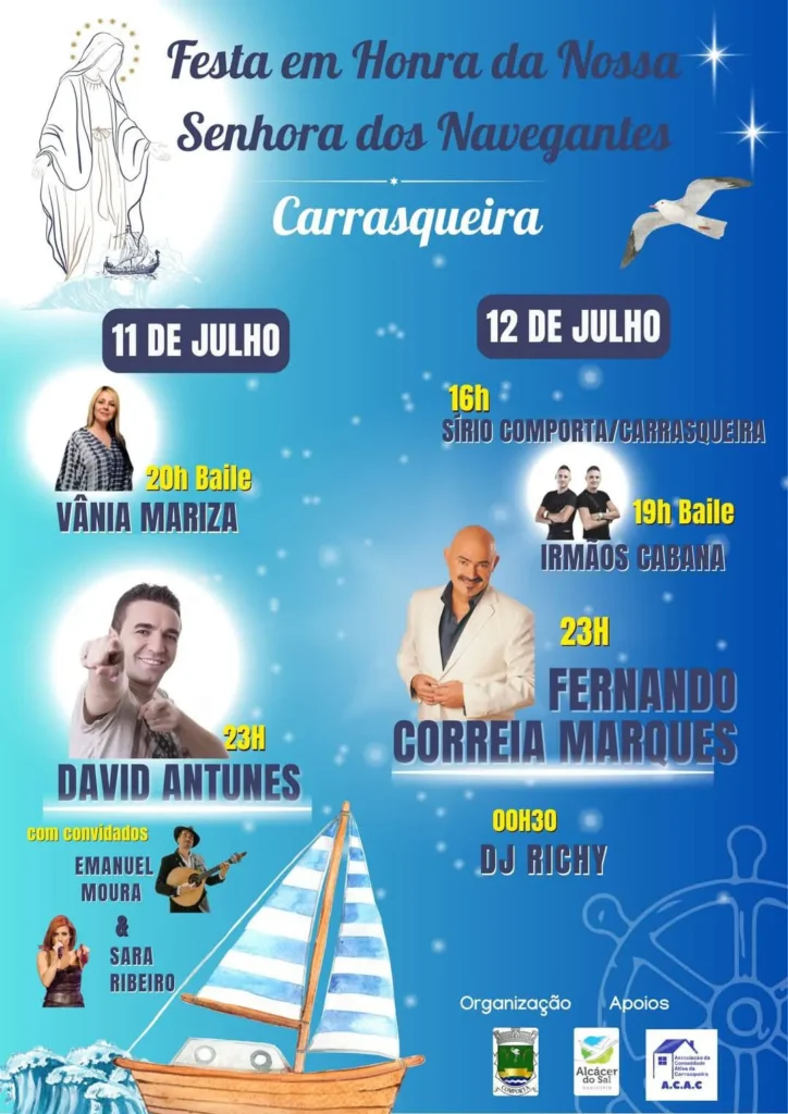Festa da Senhora dos Navegantes 2025 em Carrasqueira