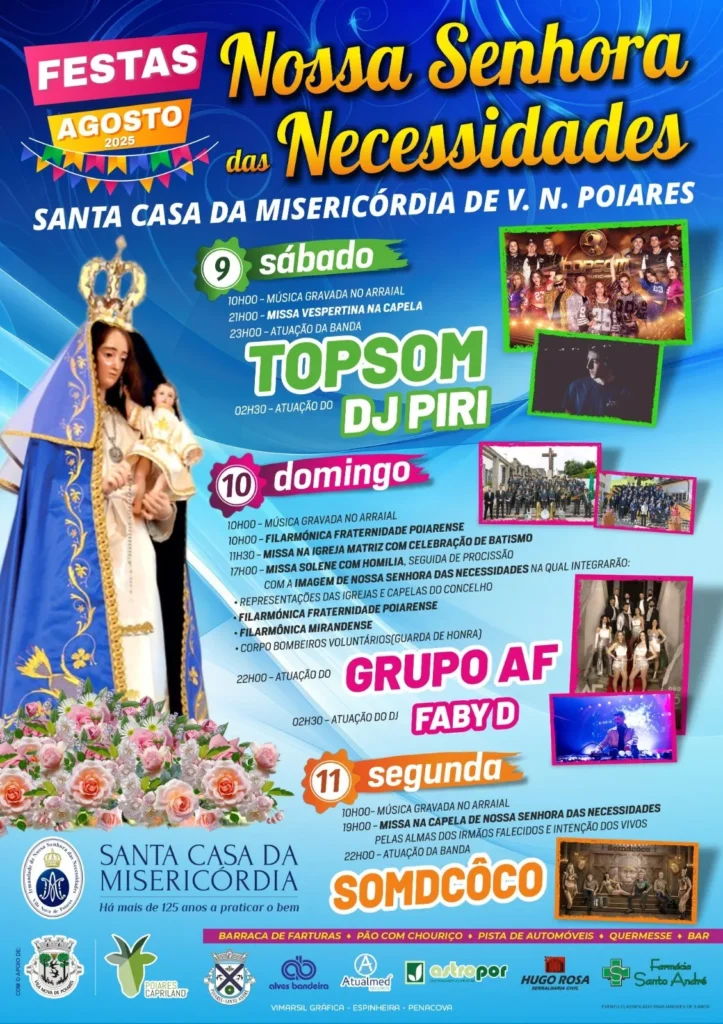 Festas da Senhora das Necessidades 2025 em Vila Nova de Poiares