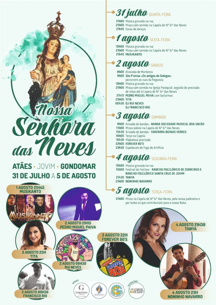 Festas da Senhora das Neves 2025 em Atães