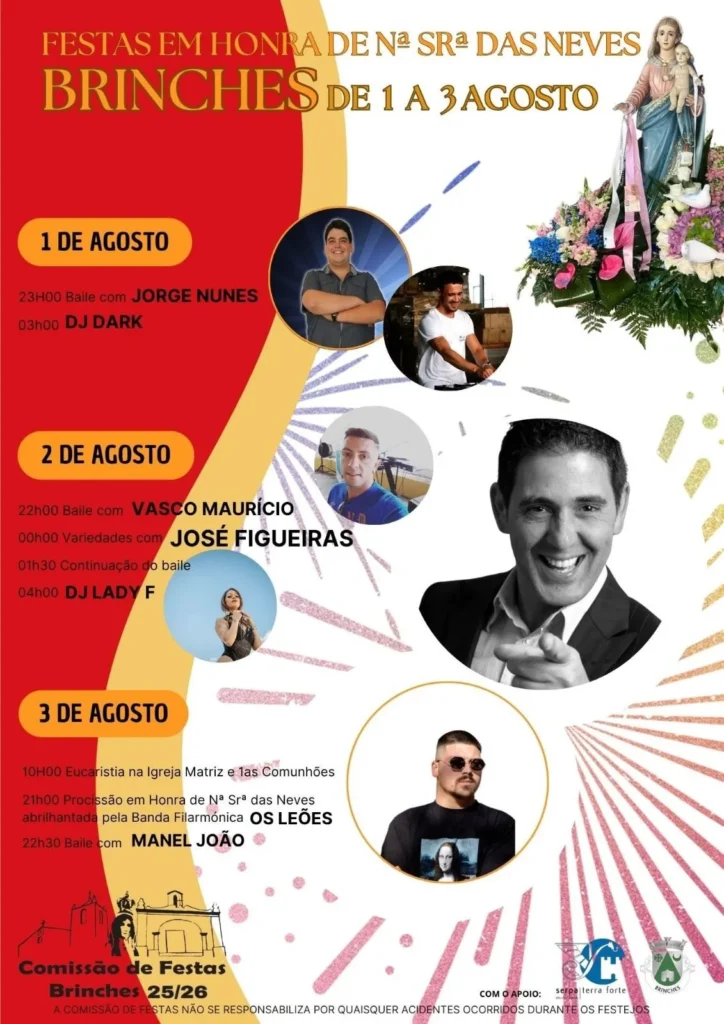 Festas da Senhora das Neves 2025 em Brinches