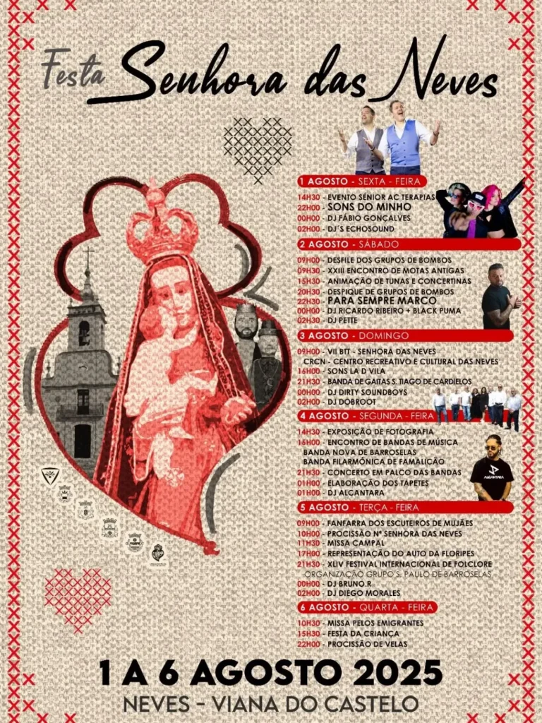 Festa da Senhora das Neves 2025 em Neves