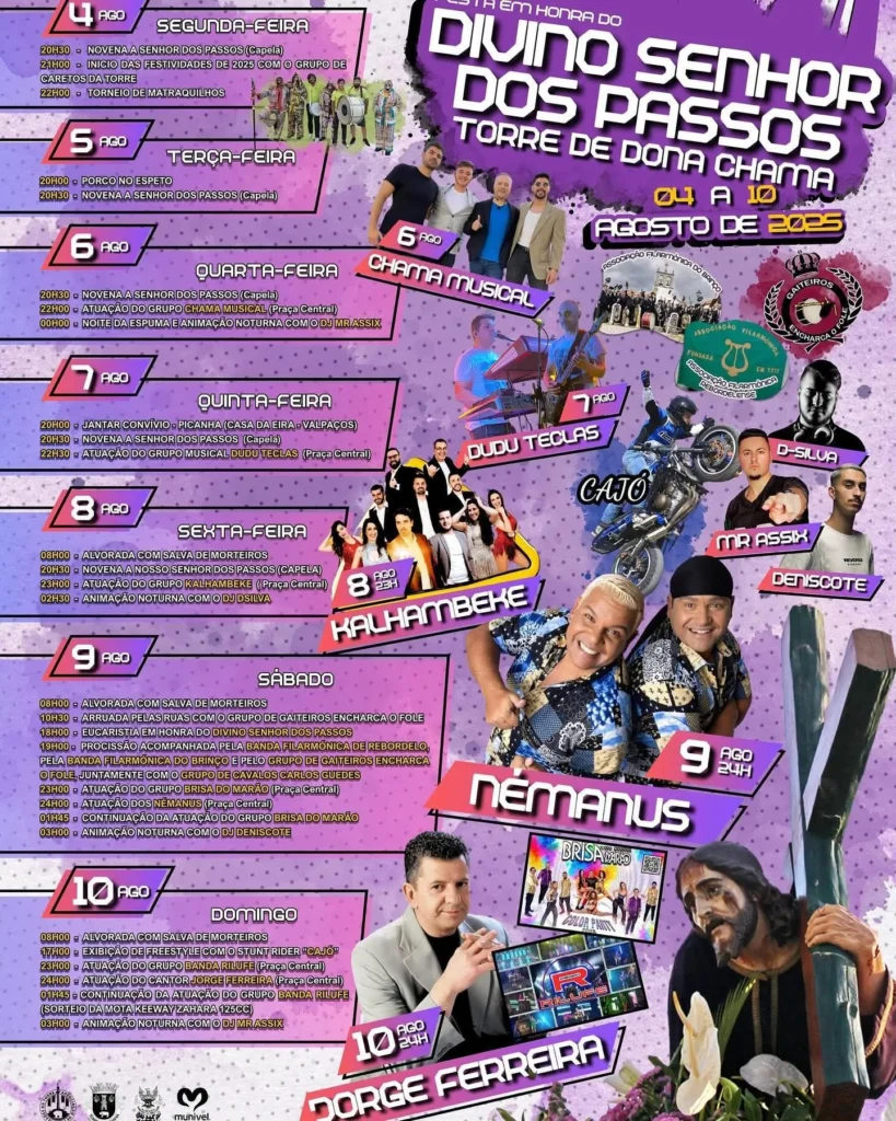 Festa do Senhor dos Passos 2025 em Torre de Dona Chama