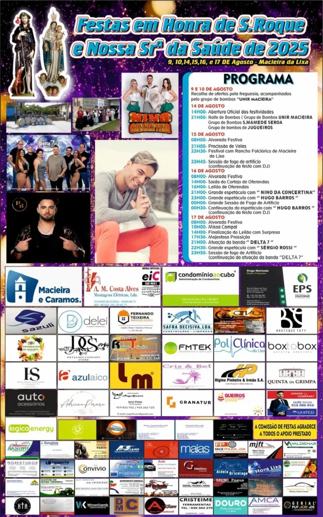 Festas de São Roque 2025 em Macieira da Lixa