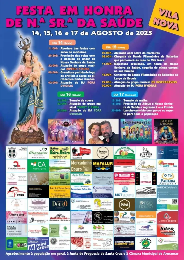 Festas da Senhora da Saúde 2025 em Vila Nova