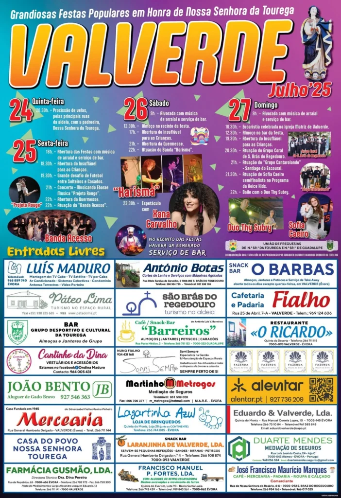 Festas de Senhora da Tourega 2025 em Valverde
