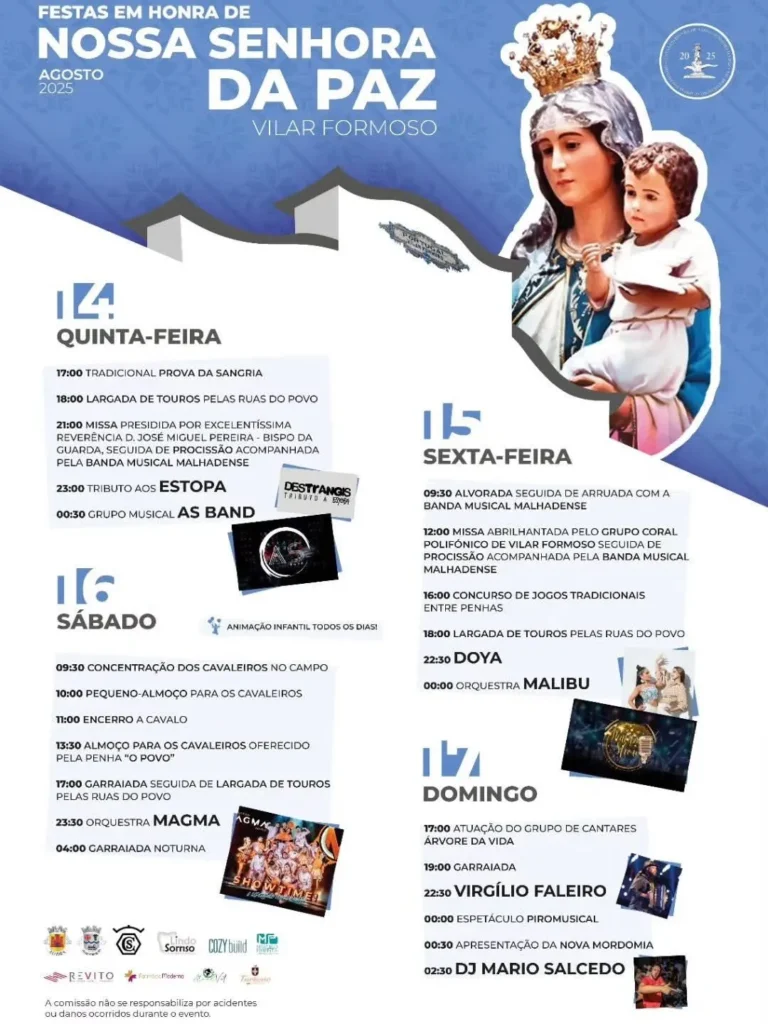 Festas da Senhora da Paz 2025 em Vilar Formoso