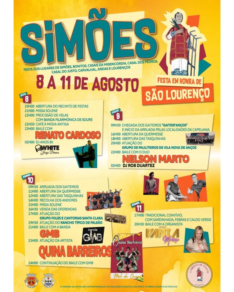 Festas de São Lourenço 2025 em Simões