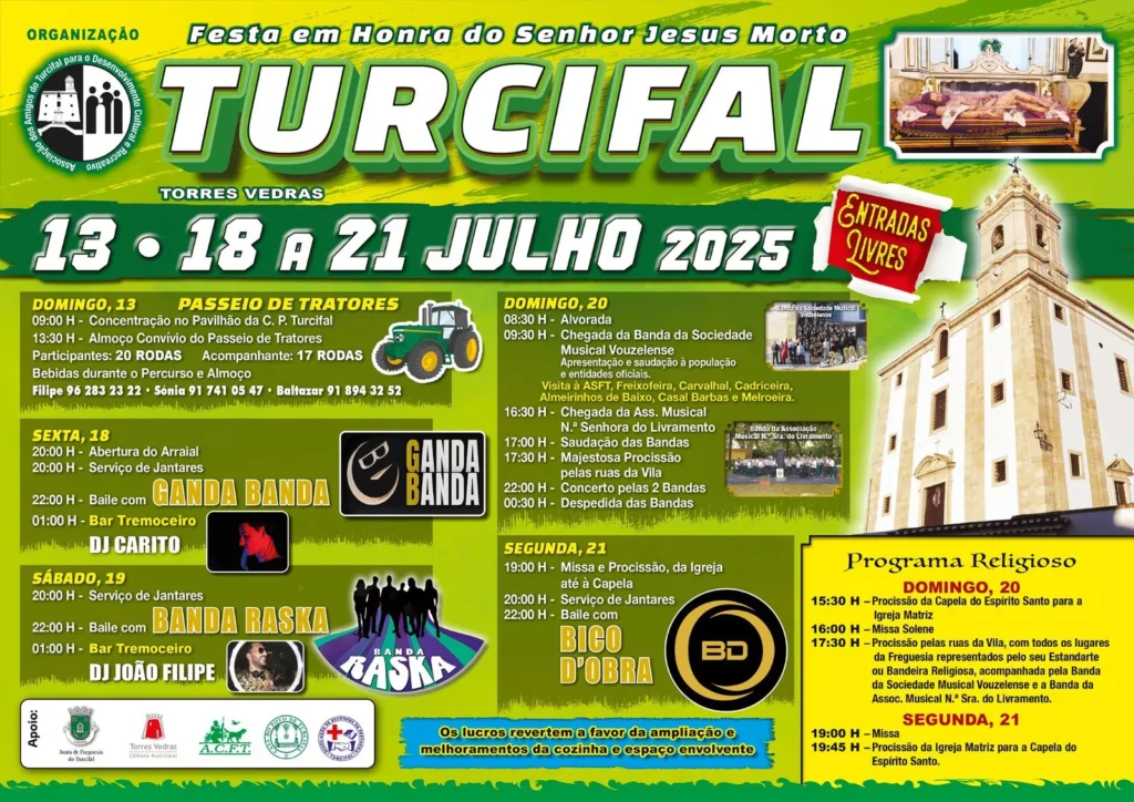 Festas do Senhor Jesus Morto 2025 em Turcifal