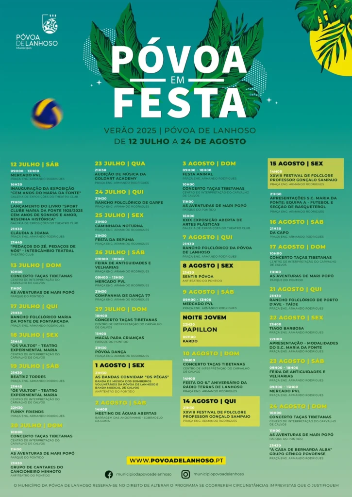 Festas de Verão 2025 em Póvoa de Lanhoso