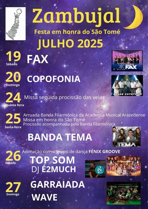 Festas de São Tomé 2025 em Zambujal, Condeixa