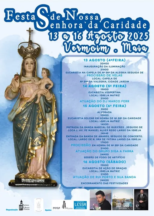Festas da Senhora da Caridade 2025 em Vermoim