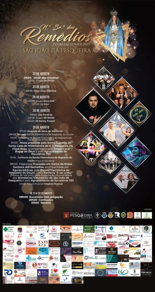 Festas do Senhor dos Remédios 2025 em São João da Pesqueira