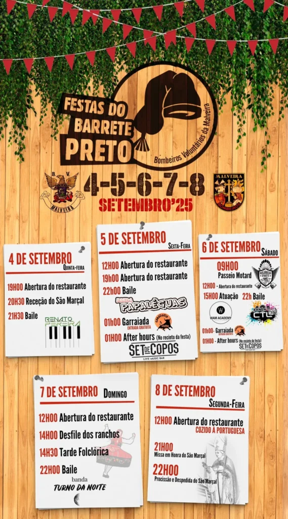 Festas do Barrete Preto 2025 em Malveira