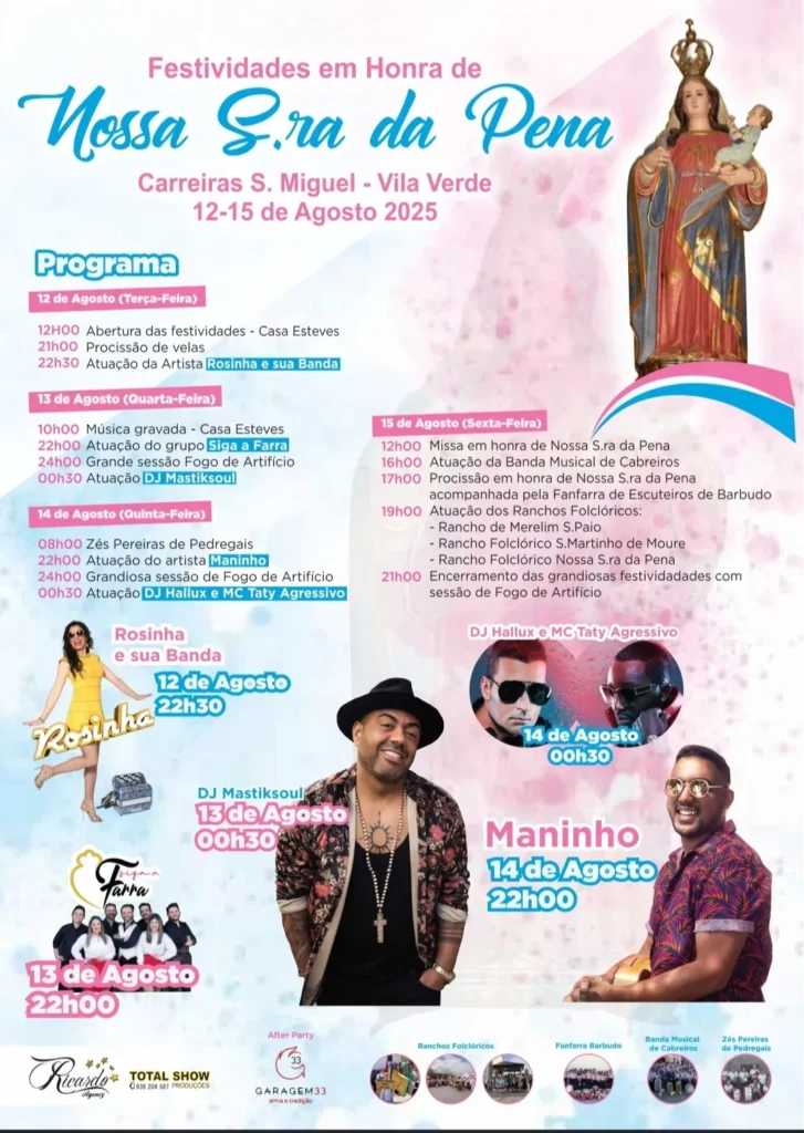 Festas da Senhora da Pena 2025 em Carreiras São Miguel
