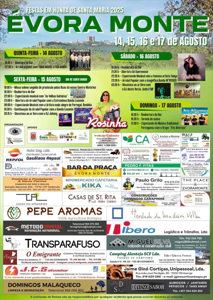 Festas de Évora Monte 2025
