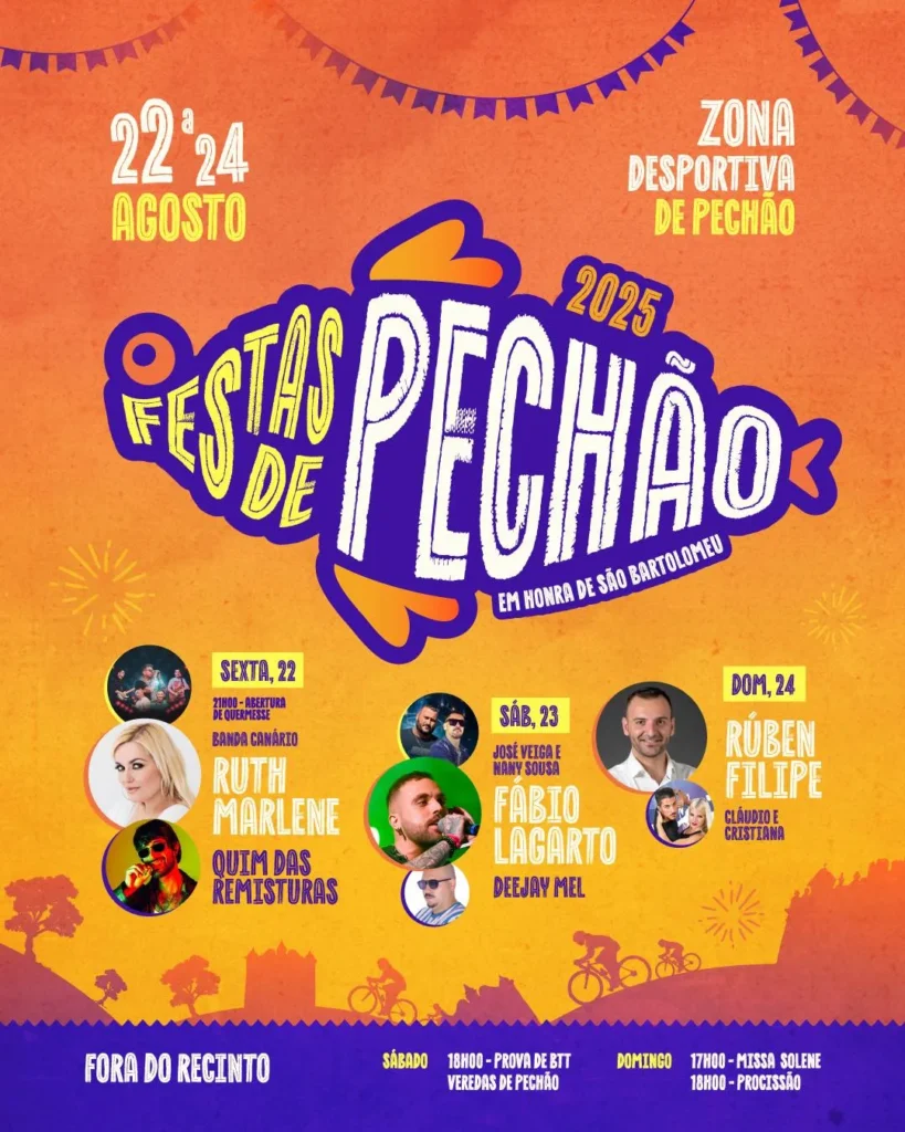 Festas de São Bartolomeu 2025 em Pechão