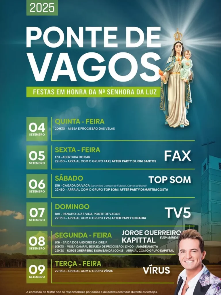Festas da Senhora da Luz 2025 em Ponte de Vagos