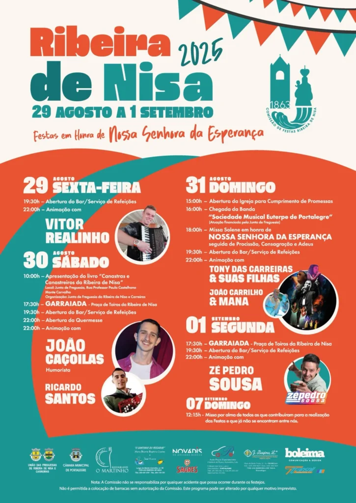Festas da Senhora da Esperança 2025 em Ribeira de Nisa