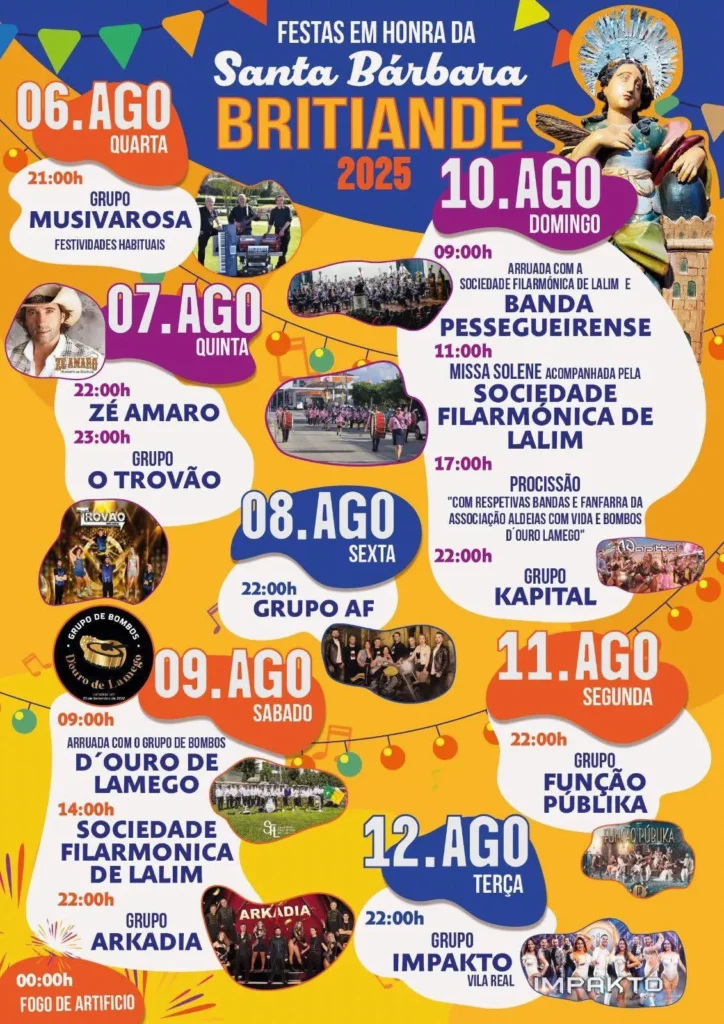 Festas de Santa Bárbara 2025 em Britiande