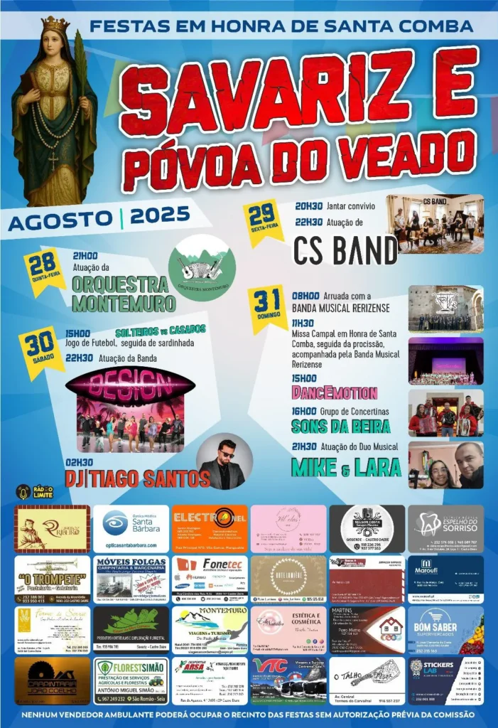 Festas de Santa Comba 2025 em Savariz