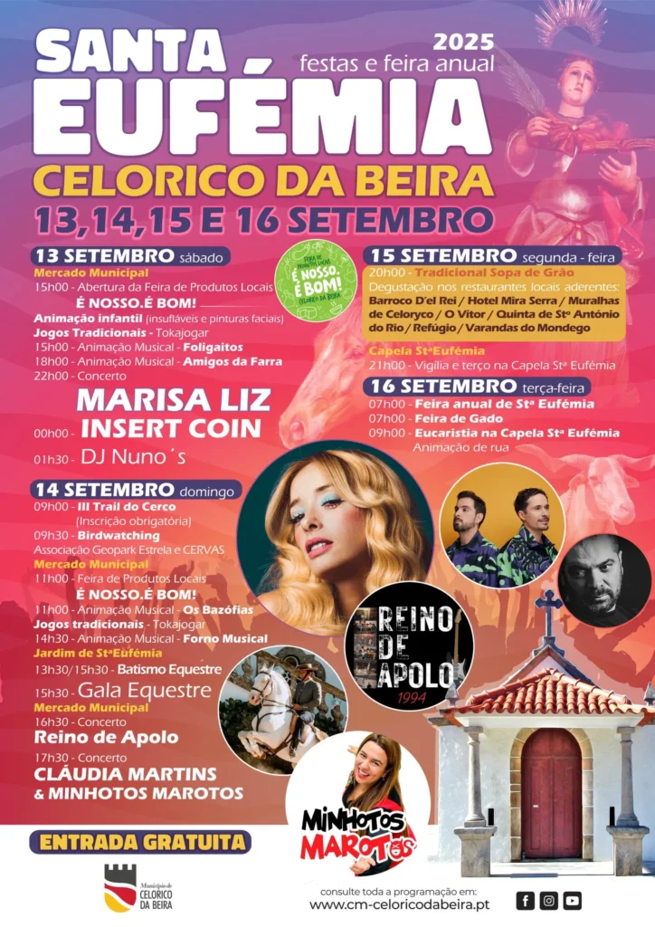 Festas de Santa Eufémia 2025 em Celorico da Beira