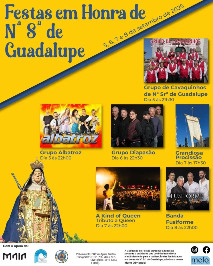Festas da Senhora de Guadalupe 2025 em Águas Santas