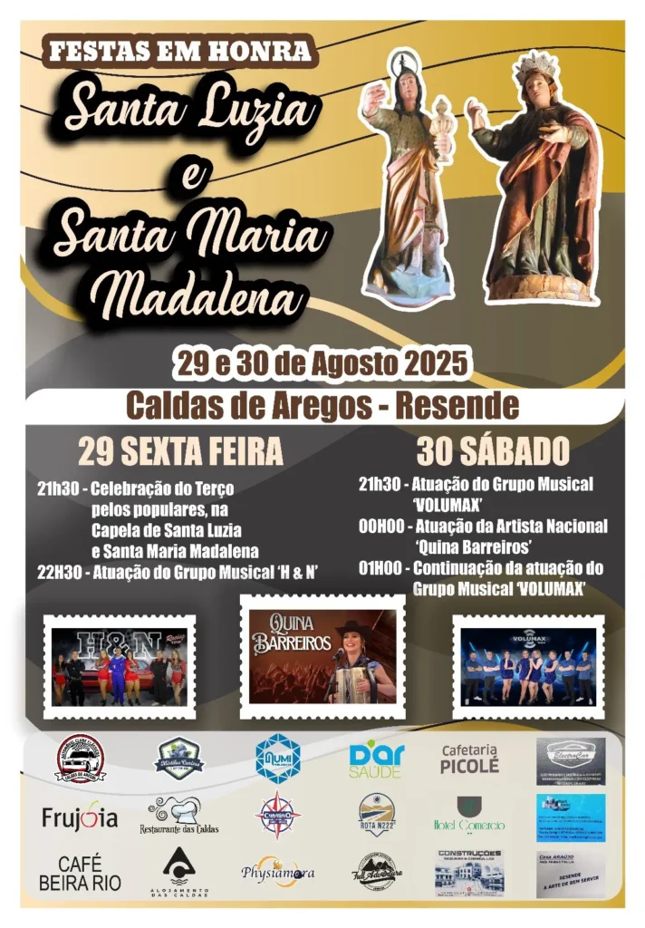 Festas de Santa Luzia 2025 em Caldas de Aregos