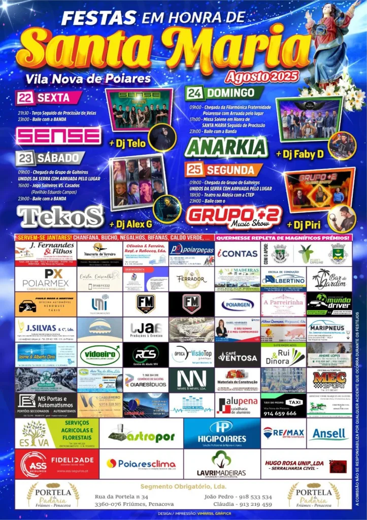 Festas de Santa Maria 2025 em Vila Nova de Poiares