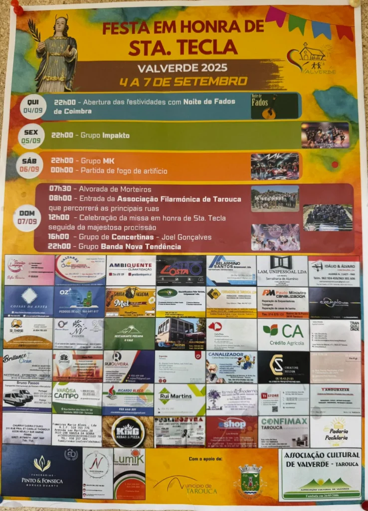 Festas de Santa Tecla 2025 em Valverde