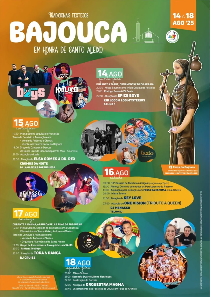 Festas de Santo Aleixo 2025 em Bajouca