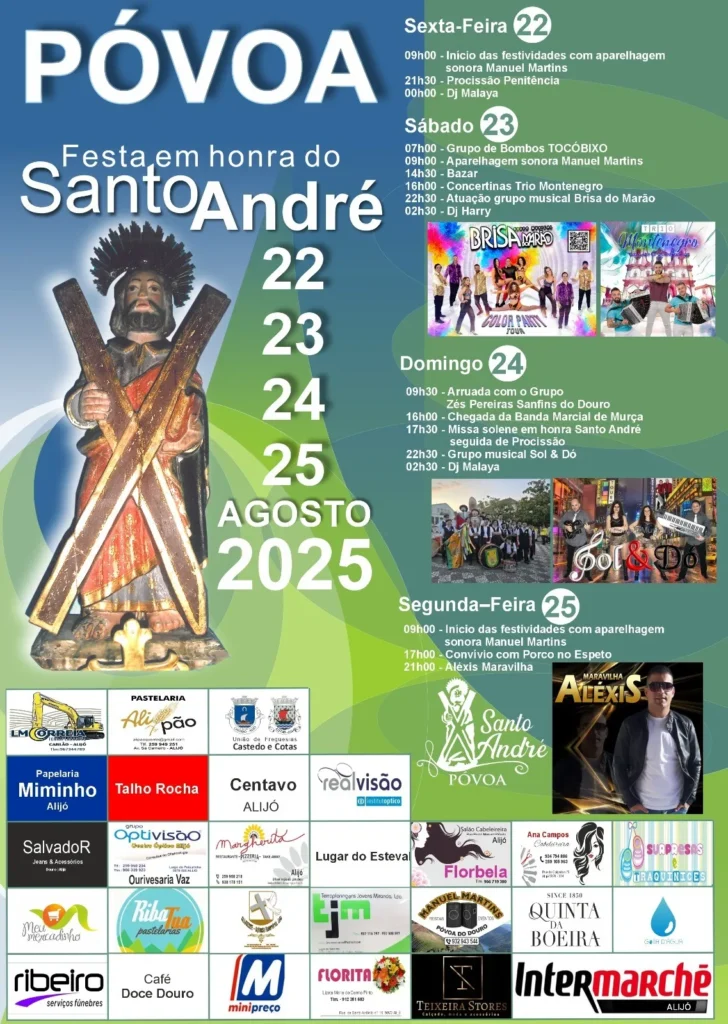 Festas de Santo André 2025 em Póvoa de Douro