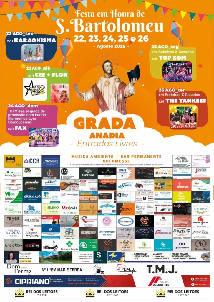 Festas de São Bartolomeu 2025 em Grada