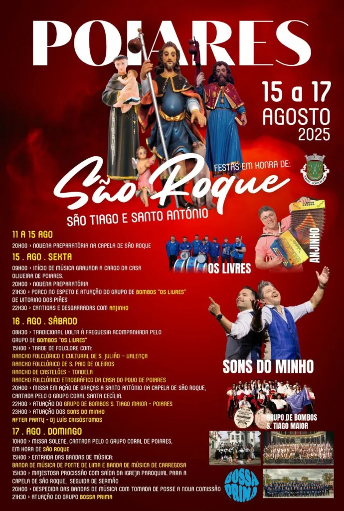 Festas de São Roque 2025 em Poiares