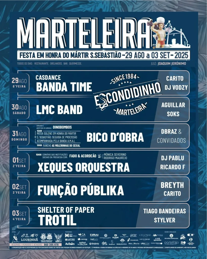 Festas de São Sebastião 2025 em Marteleira