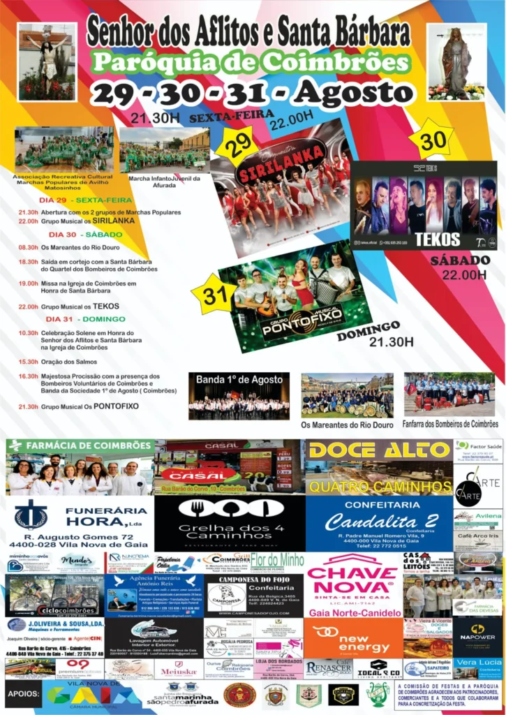 Festas do Senhor dos Aflitos 2025 em Coimbrões