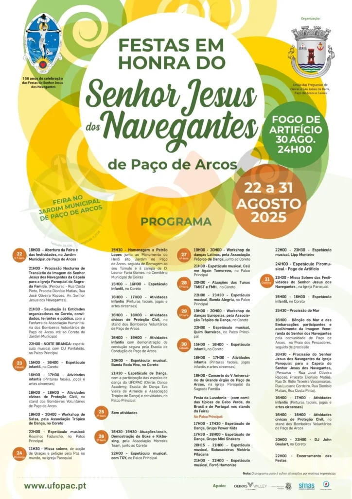 Festas do Senhor Jesus dos Navegantes 2025 em Paço de Arcos