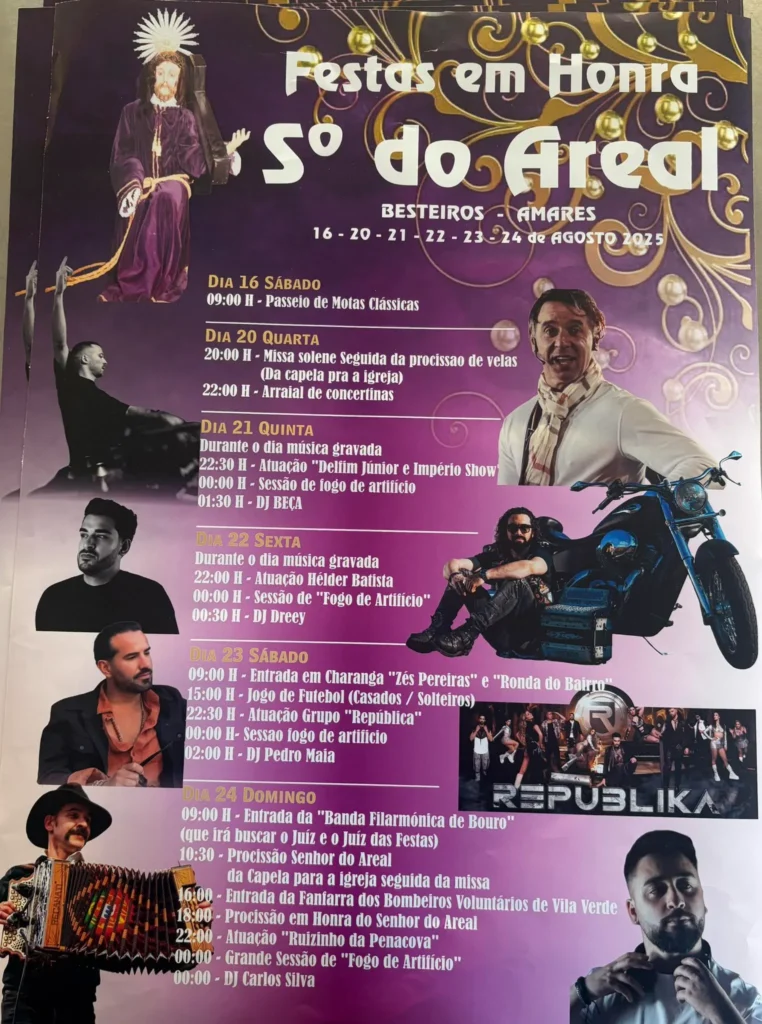 Festas do Senhor do Areal 2025 em Besteiros