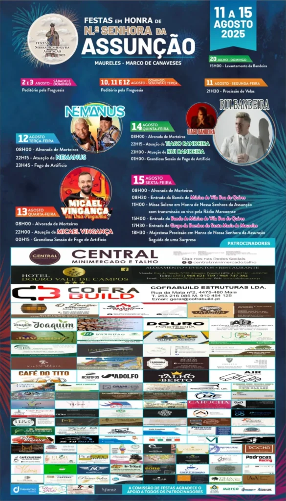 Festas da Senhora da Assunção 2025 em Maureles