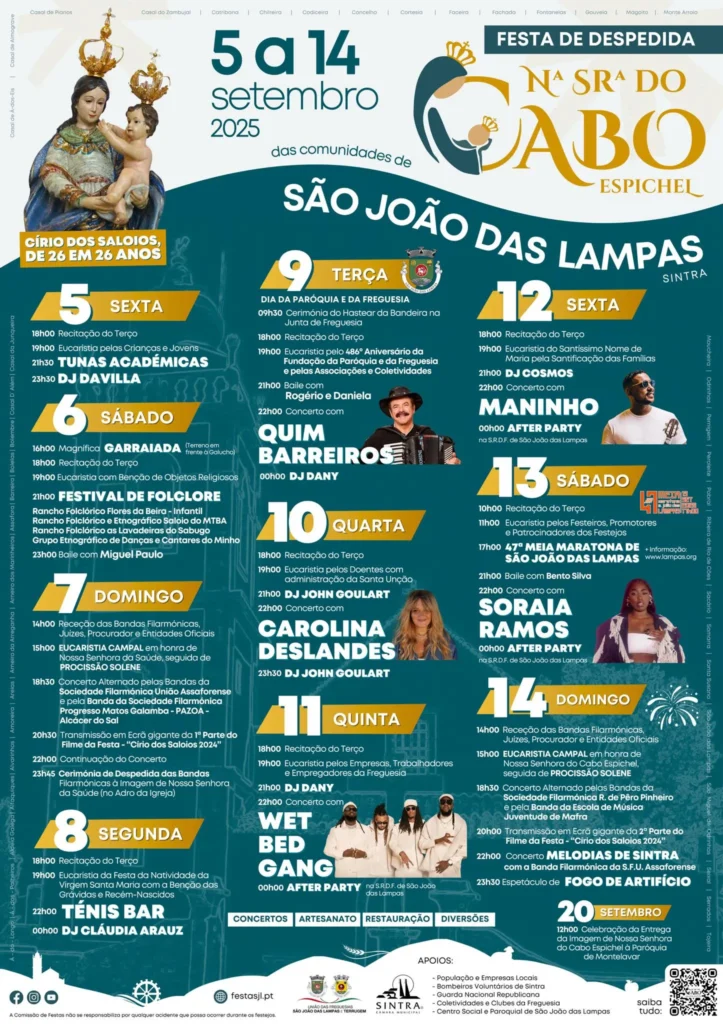 Festas da Senhora do Cabo Espichel 2025 em São João das Lampas