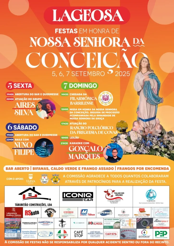 Festa da Senhora da Conceição 2025 em Lageosa