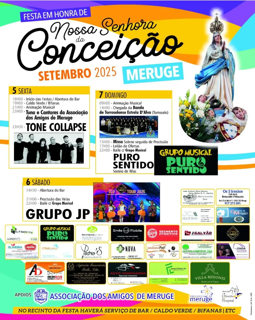Festas da Senhora da Conceição 2025 em Meruge