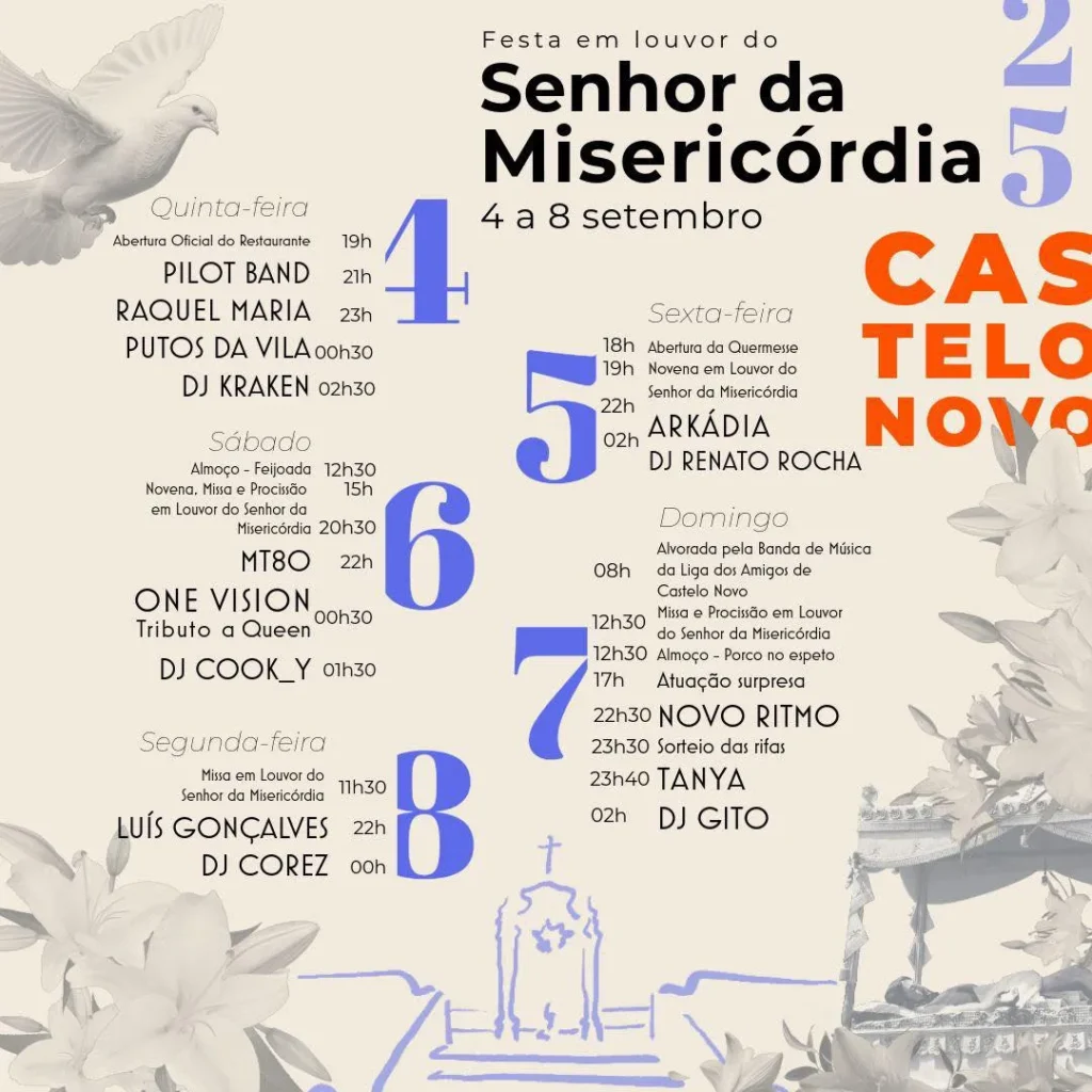 Festas do Senhor da Misericórdia 2025 em Castelo Novo