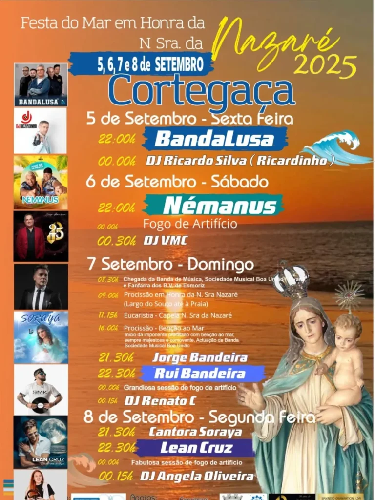 Festas da Senhora da Nazaré 2025 em Cortegaça