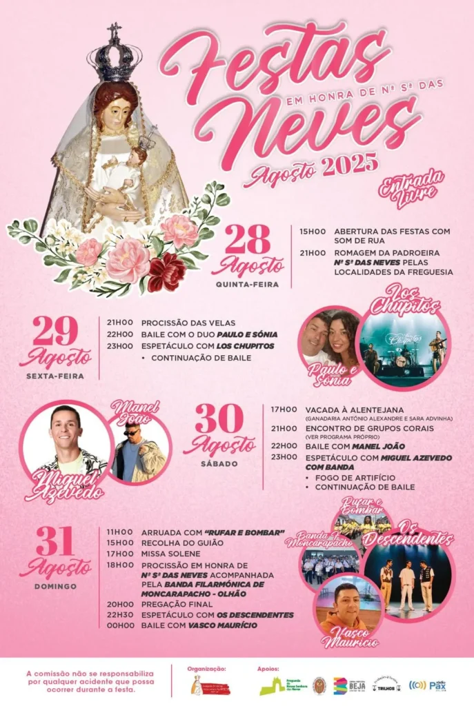 Festa da Senhora das Neves 2025 em Beja