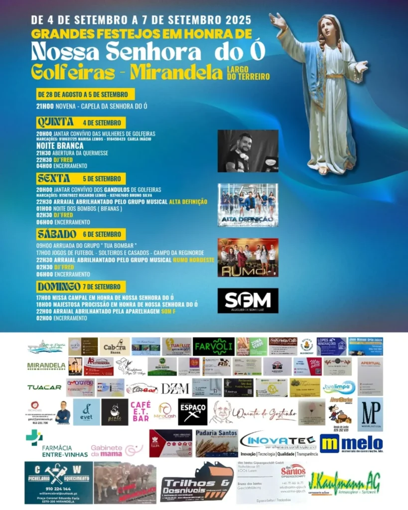 Festas da Senhora do Ó 2025 em Golfeiras