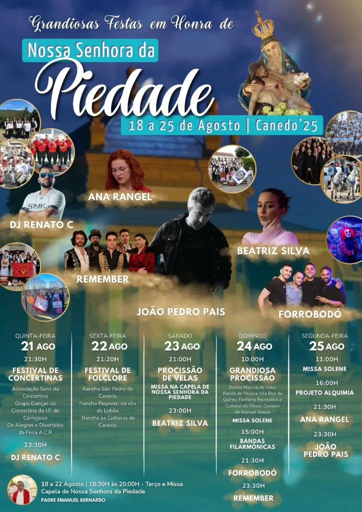 Festas da Senhora da Piedade 2025 em Canedo