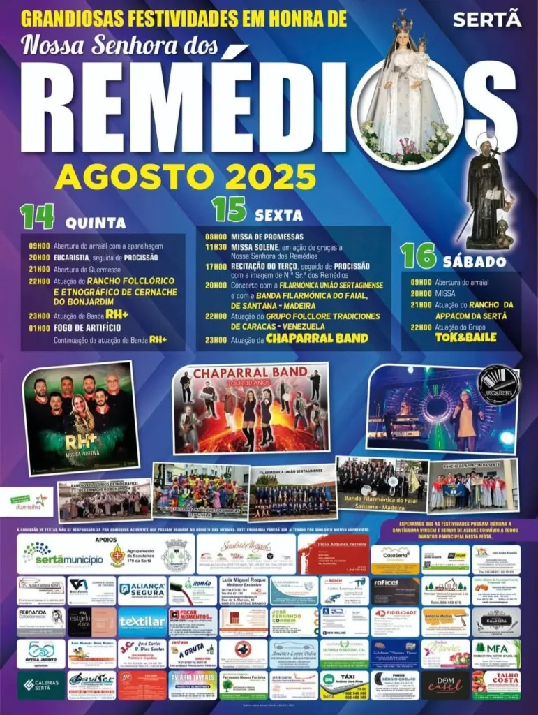Festa da Senhora dos Remédios 2025 em Sertã