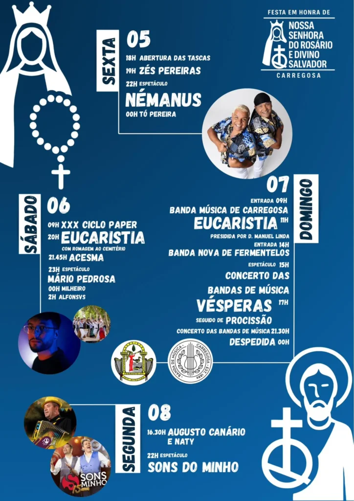 Festas da Senhora do Rosário 2025 em Carregosa