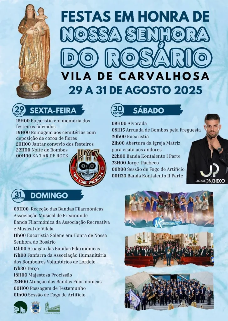 Festas da Senhora do Rosário 2025 em Carvalhosa