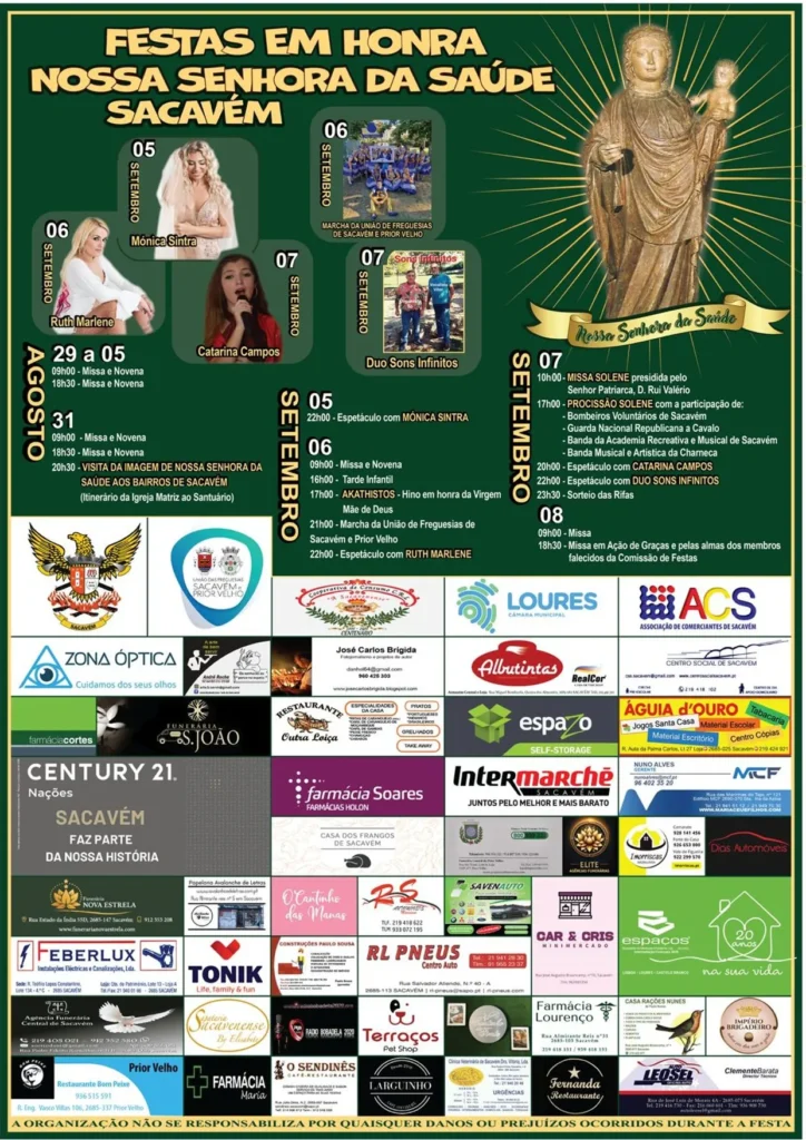 Festas da Senhora da Saúde 2025 em Sacavém